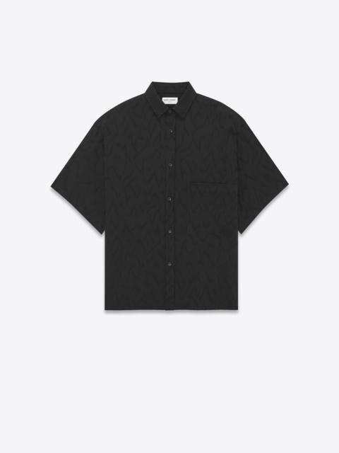 SAINT LAURENT oversize shirt in matte and shiny silk