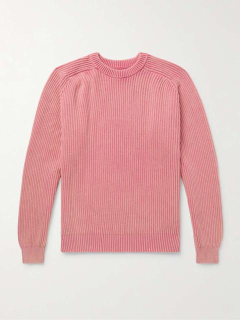 Summer Shaker Ribbed Cotton Sweater
