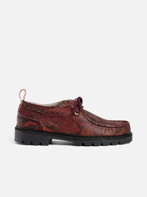 DUKE + DEXTER Moby Burgundy Snake Boot - Men's