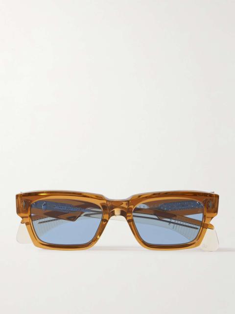 JACQUES MARIE MAGE Ashcroft Rectangular-Frame Acetate Sunglasses
