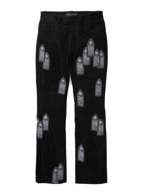 WHO DECIDES WAR WDW SUEDE MOTO TROUSERS