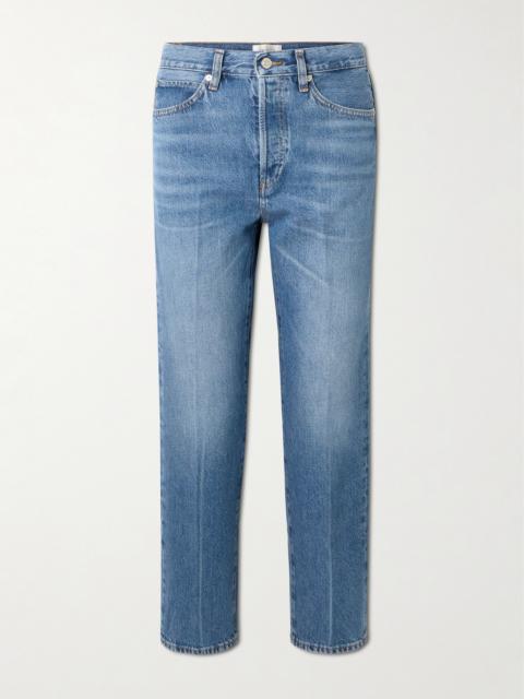 FRAME The Vertical Crop High-rise Straight-leg Jeans