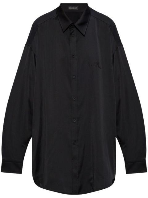 BALENCIAGA logo-embroidered shirt