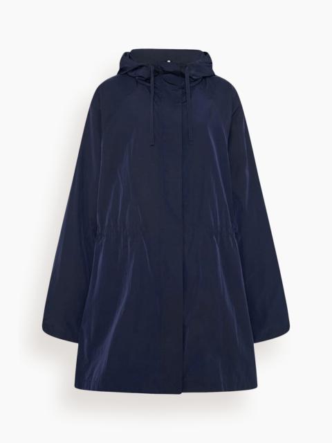 Another Tomorrow Recycled Nylon Anorak in Navy