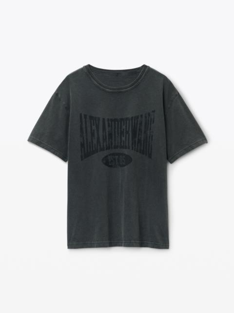 Alexander Wang Distressed Logo Cotton Tee