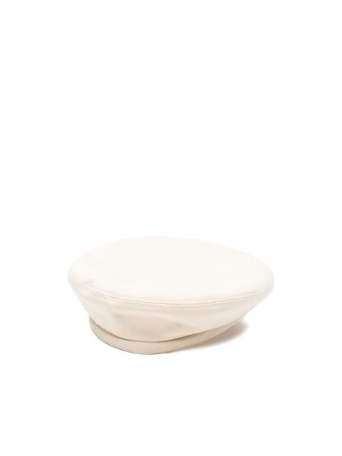 ROWEN ROSE flat leather beret