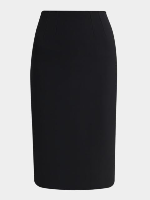 Dolce & Gabbana Double Crepe Sheath Midi Skirt