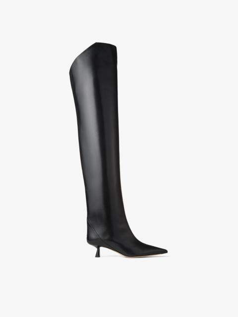 JIMMY CHOO Vari 45
Black Luxe Nappa Leather Over-the-Knee Boots