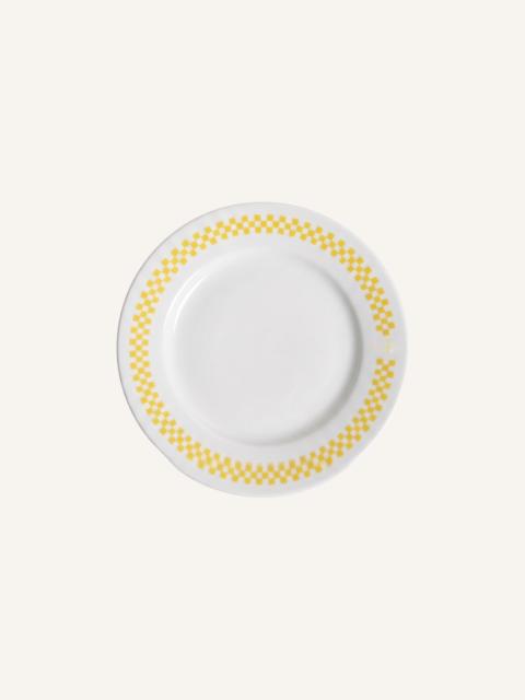 Maison Kitsuné CHECKERBOARD PORCELAIN DESERT PLATE