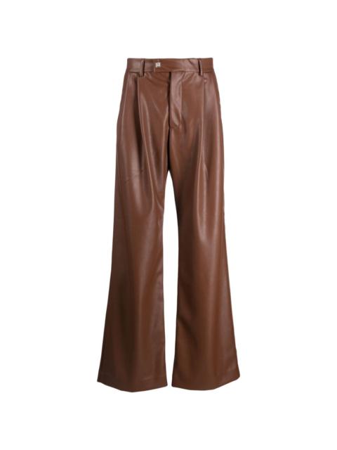 AMIRI faux-leather flared trousers