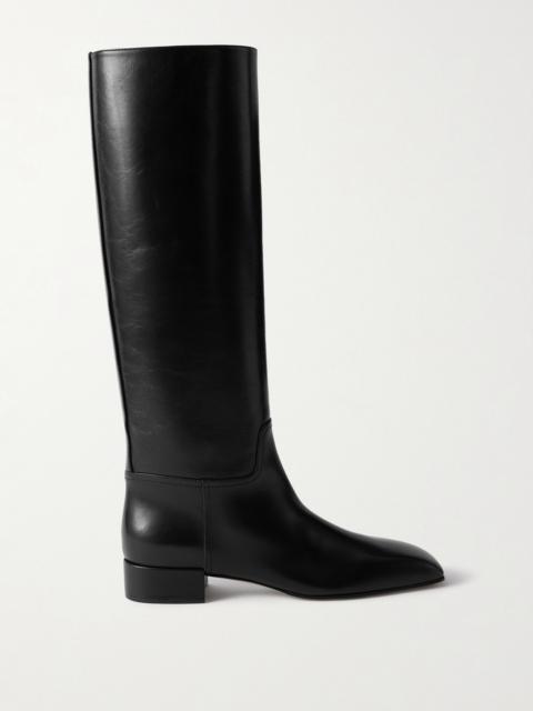 CHRISTEN Classic Square Leather Knee Boots