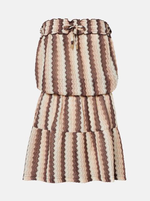 MELISSA ODABASH Isla strapless striped minidress