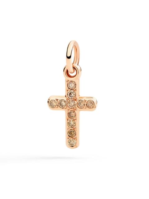 DoDo ROSE GOLD CROSS CHARM & DIAMONDS