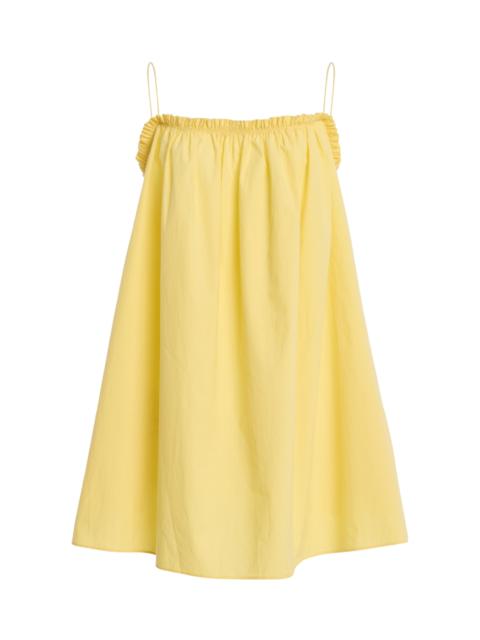 MATTEAU Frill Cotton Mini Cami Dress yellow