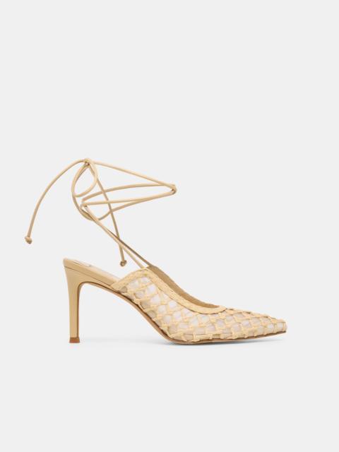 dolce vita YAEL HEELS LT NATURAL WOVEN RAFFIA