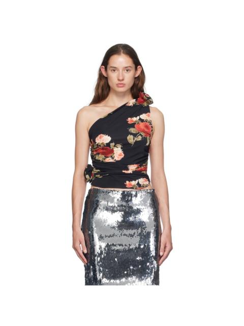 MAGDA BUTRYM Black Floral Tank Top