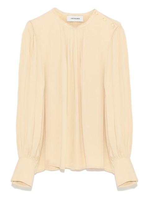 Yves Salomon button-embellishment blouse