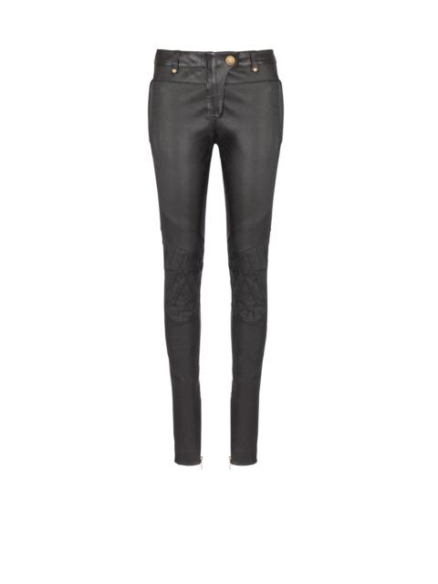 Balmain Stretch leather trousers