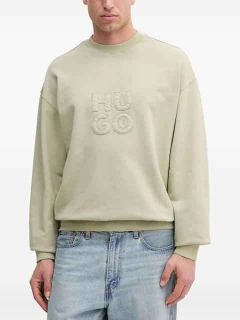 HUGO logo-embroidery sweatshirt