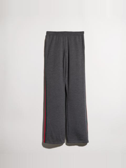 GUCCI Fine wool leisure pants with Web