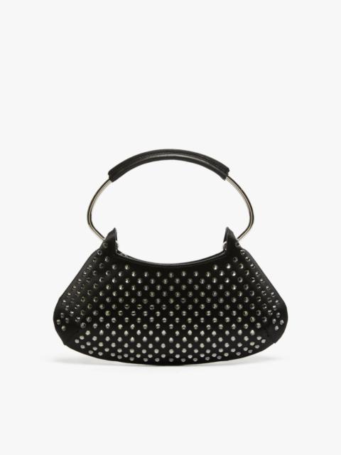 Sportmax MINICAJU4 Caju mini bagin satin with rhinestones