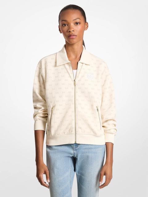 MICHAEL KORS Logo Cotton Blend Zip-Up Jacket