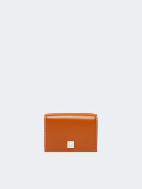 Max Mara COMPACTWALLET2 Leather tri-fold purse - RUST