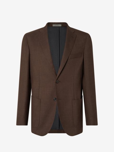 CORNELIANI Brown wool and silk jacket