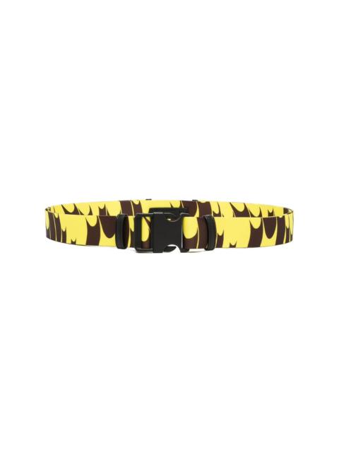 abstract-print buckle belt