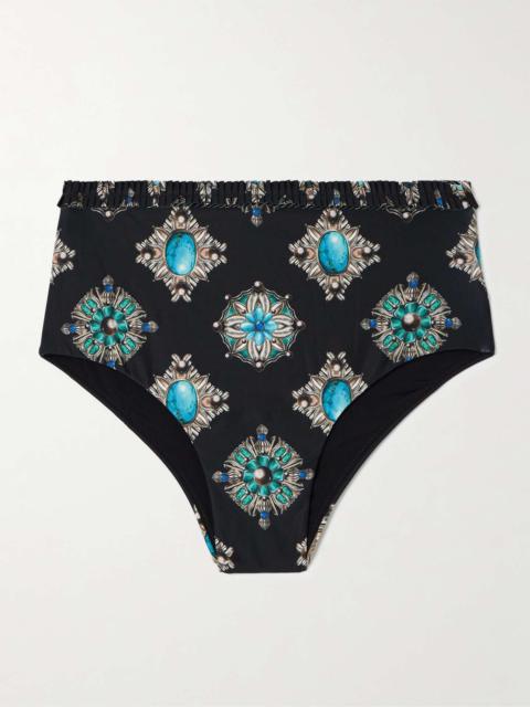 Agua by Agua Bendita + NET SUSTAIN Nopal Platero ruffled printed recycled bikini briefs