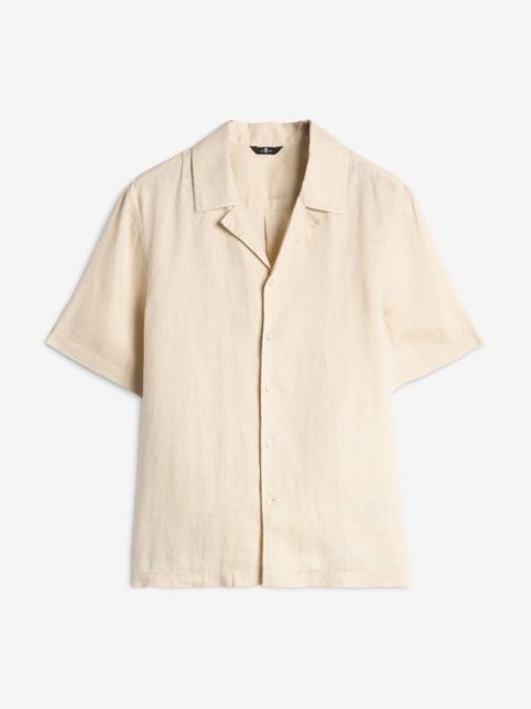 Linen Camp Shirt in Bone