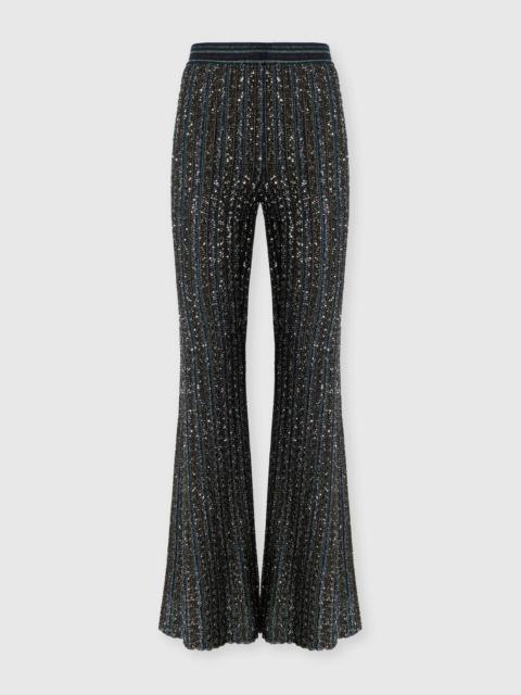 Missoni Striped flared trousers with sequins