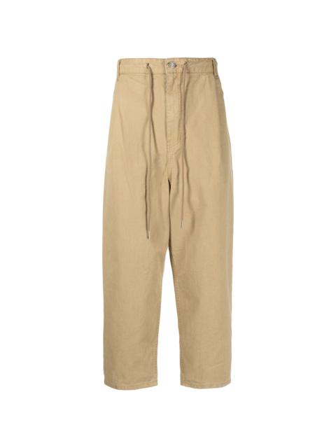 JUUN.J cropped tapered-leg trousers