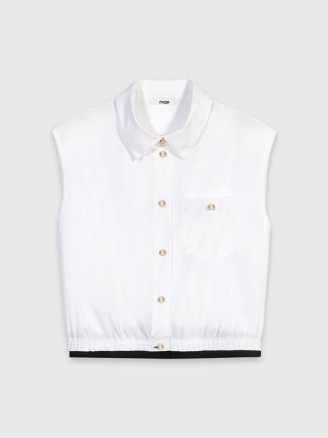 maje Cropped sleeveless shirt