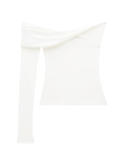 twisted jersey top
