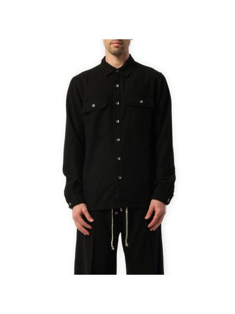 Rick Owens DRKSHDW Flannel Outershirt in Black