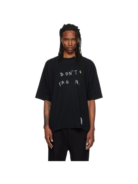 Maison MIHARAYASUHIRO Black 'Don't Tag Me' Printed T-shirt