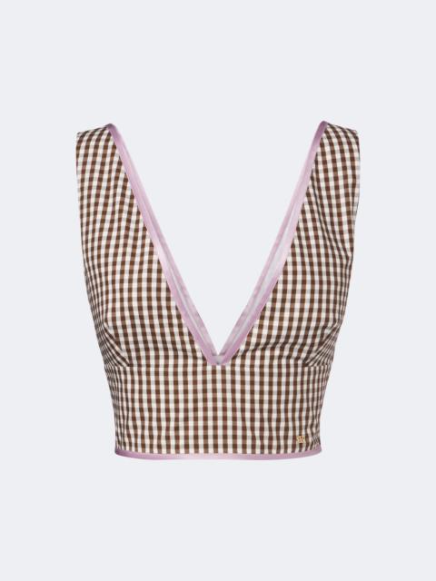 Valentino Gingham cotton crop top