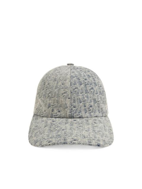 EMPORIO ARMANI monogram-jacquard denim baseball cap
