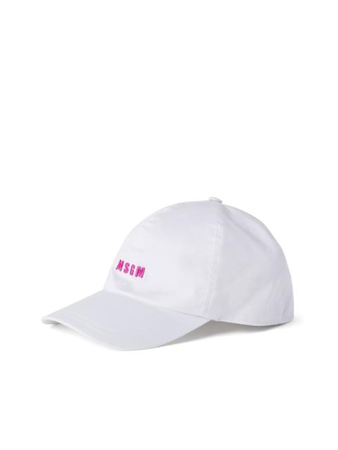 MSGM Cotton baseball cap with embroidered micro logo