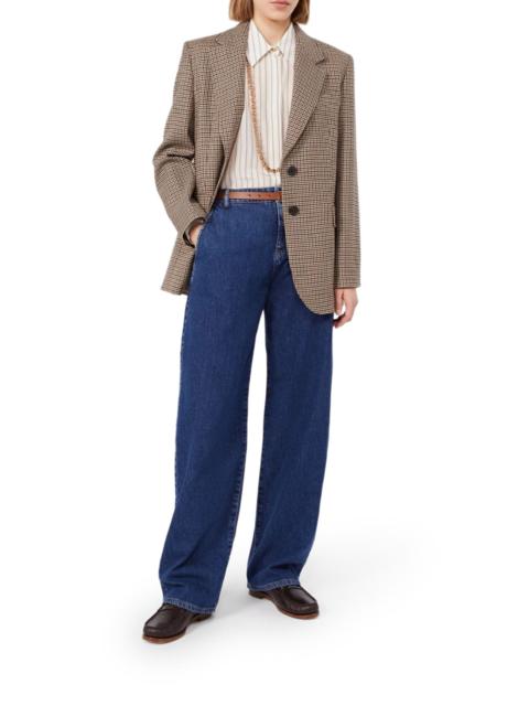 Max Mara Studio SINGLE-BREASTED YARN-DYED WOOL BLAZER