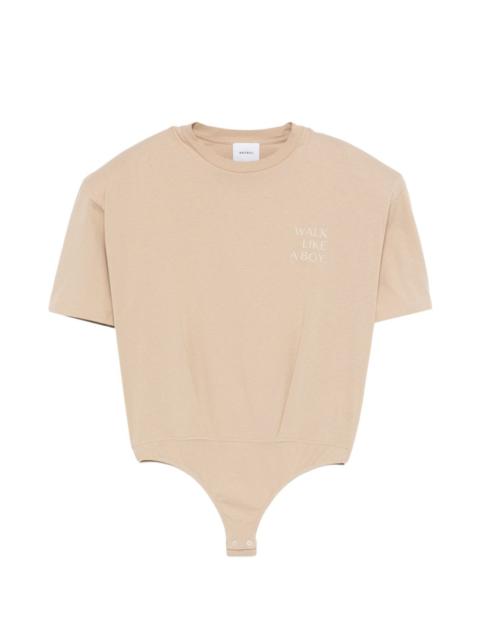 HALFBOY®️ slogan-print darted bodysuit