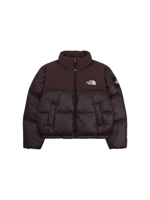 The North Face Versa Velour Nuptse In Coal Brown | REVERSIBLE