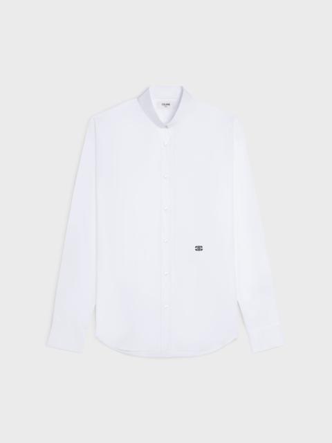 CELINE loose shirt with inverted collar in cotton poplin