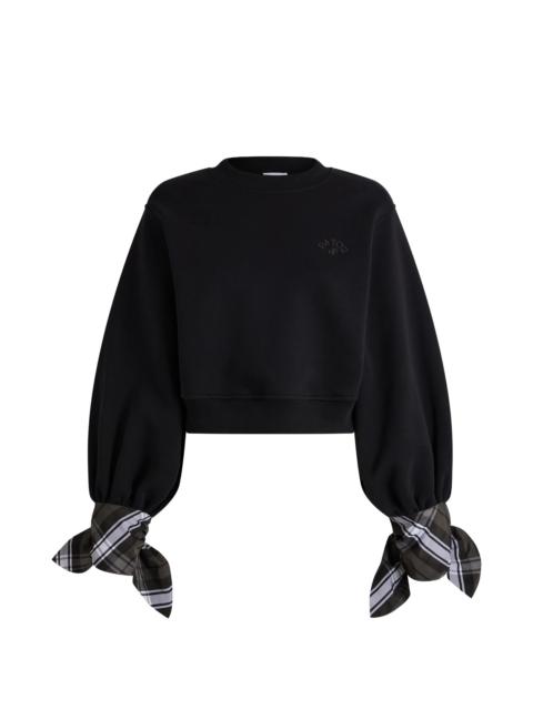 PATOU Patou Cropped Tie-sleeve Sweatshirt