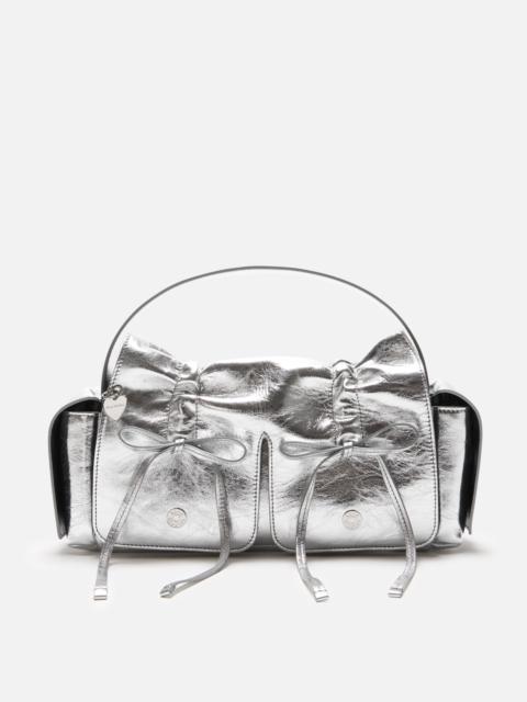 Acne Studios Multipocket metallic shoulder bag - Silver