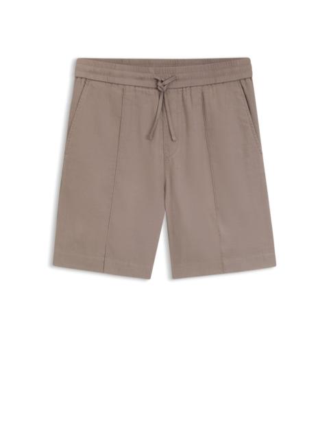 HUGO STRAIGHT-FIT SHORTS IN A LINEN BLEND