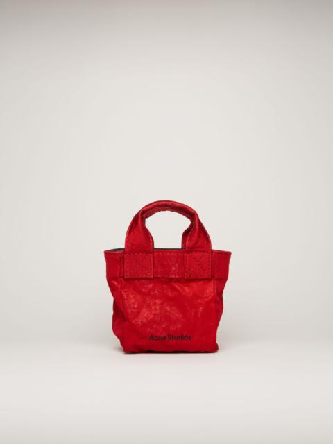 Acne Studios Mini crinkled tote bag dark red