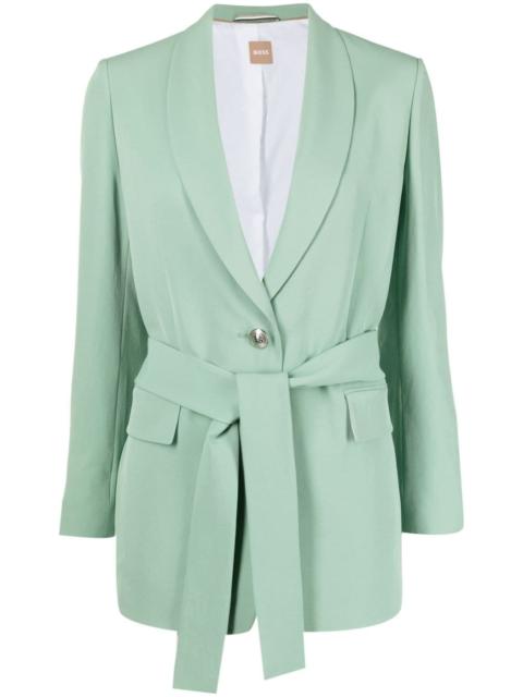 BOSS single-breasted belted blazer