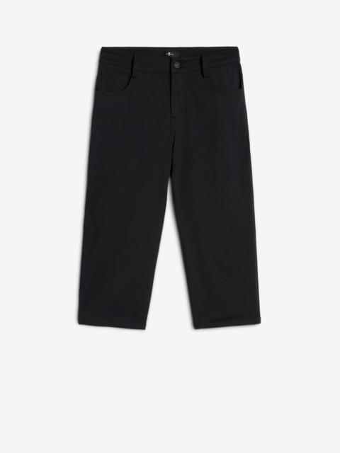 7 For All Mankind Luxe Performance Knit Capri Trouser in Black